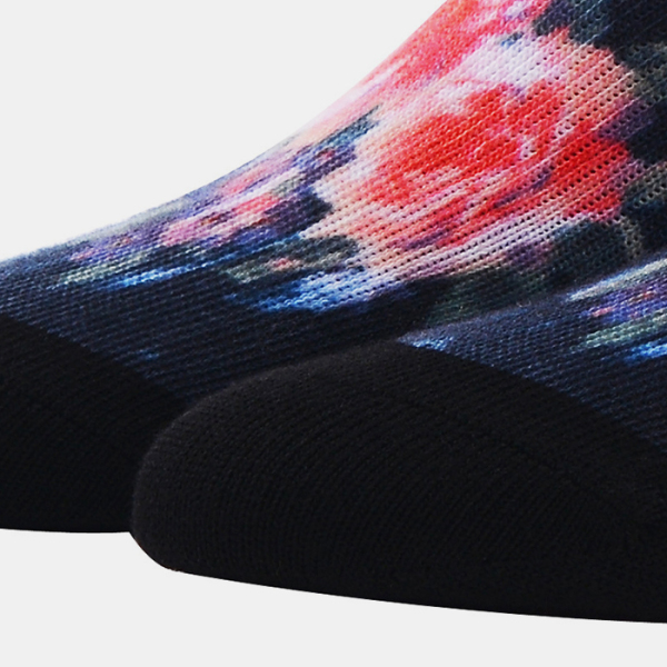 3 Pairs Rose Pattern Crew Sublimated 360 Printed Socks Test Sample